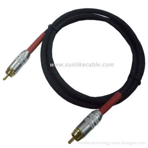 Audio Cable, 24K Gold-plated SCC Pin, OEM Orders are Welcome